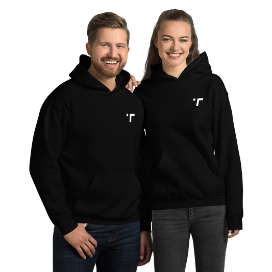 Model wearing a comfortable gym hoodie with a relaxed fit and a front pocket. Designed for warmth and ease, this hoodie is perfect for both workouts and casual wear.